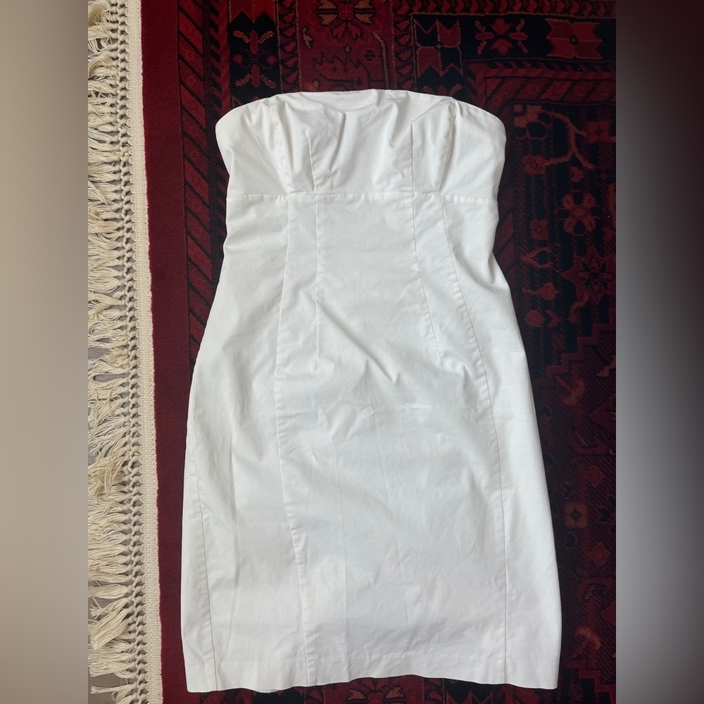 Express White Strapless Mini Dress Vintage